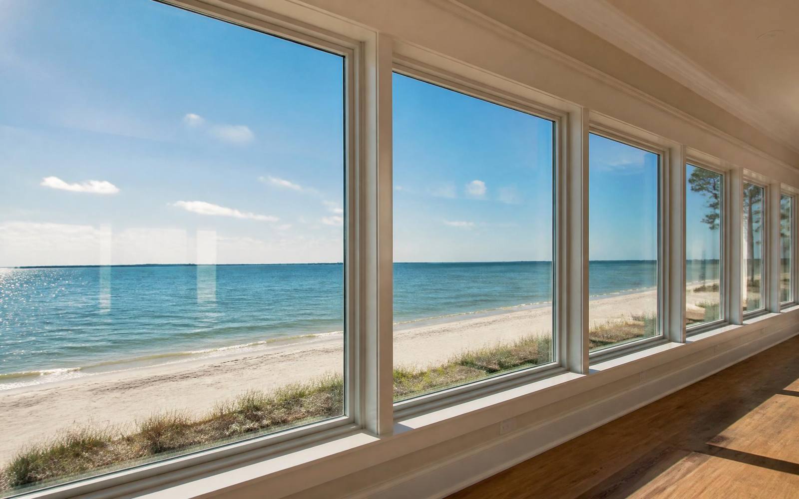 Sparkling clean windows overlooking the Mississippi Gulf Coast